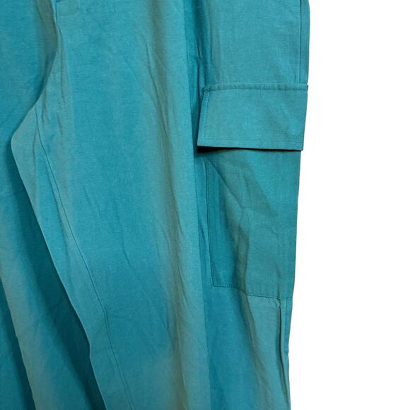 NWOT A New Day teal cargo jogger slacks with elastic waist band Women's 16 - Picture 3 of 8